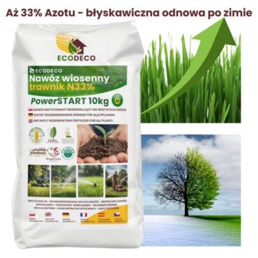 Nawóz do trawnika wiosenny 33% azotu Power Start granulat 10 kg